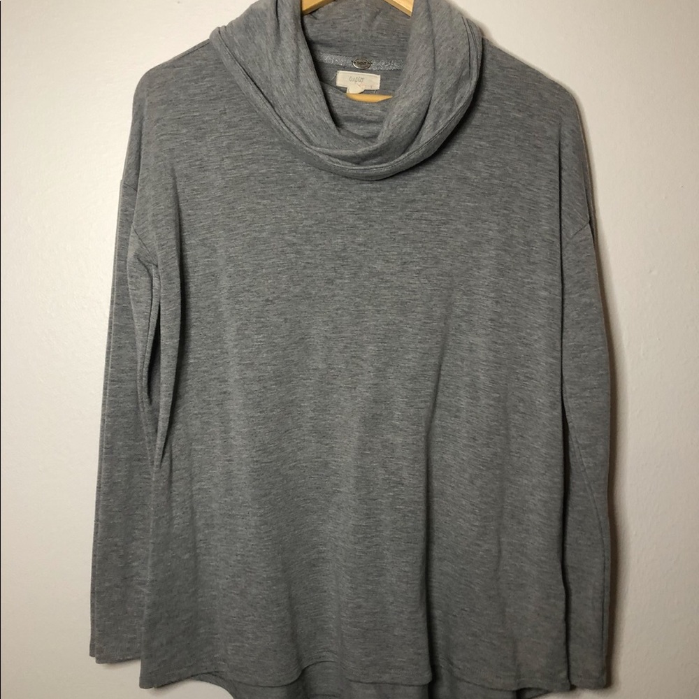 gray turtle neck